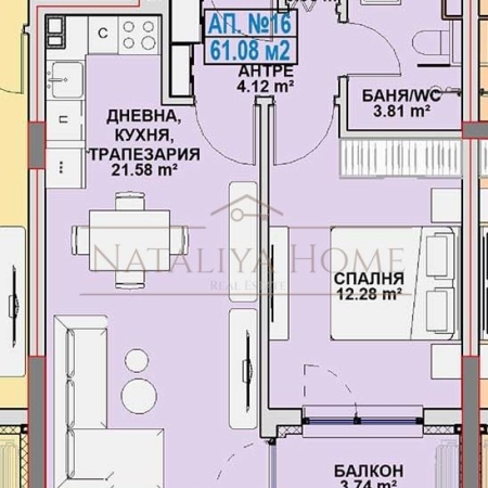 Двустаен апартамент в модерен жилищен комплекс в жк.Мадика, гр.Бургас - снимка 1