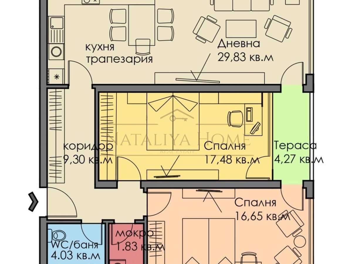 Тристаен апартамент с панорама море в луксозна сграда в кв.Сарафово - гр.Бургас - снимка 7