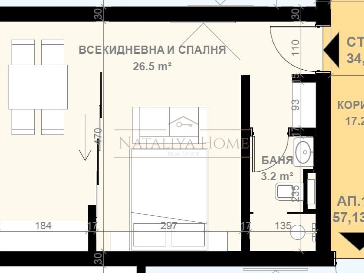 Едностаен апартамент с веранда до ключ в новострояща се луксозна сграда в гр.Свети Влас - снимка 1