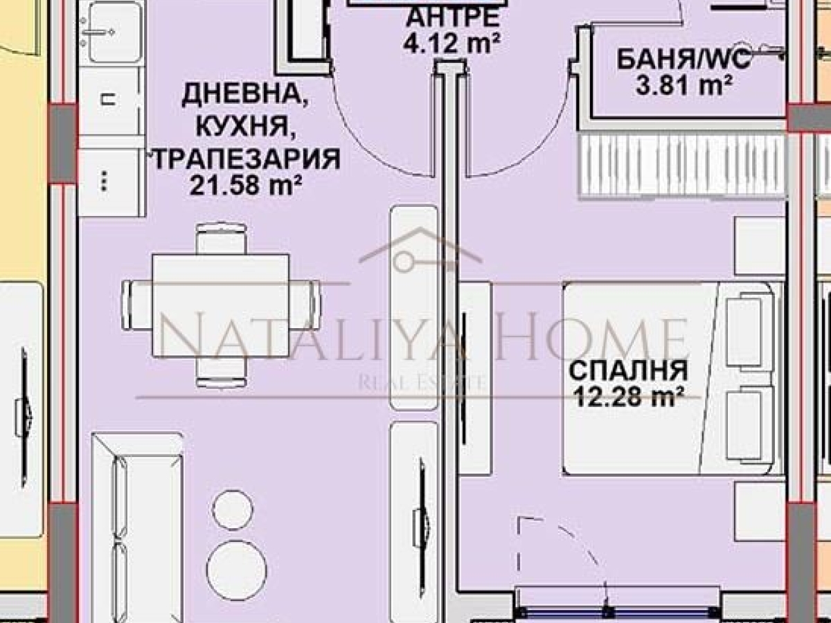 Двустаен апартамент в модерен жилищен комплекс в жк.Мадика, гр.Бургас - снимка 1